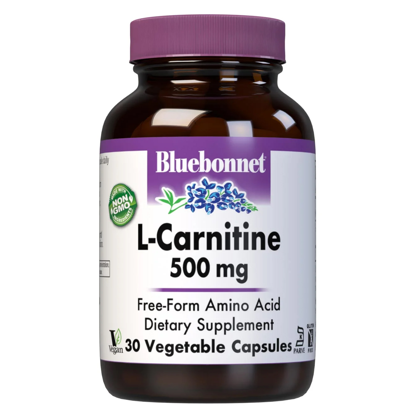 l carnitine free form amino acid Bluebonnet L-Carnitine 500 Mg 30 Vegetable Capsules, Free Form Amino Acid